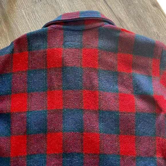 Vintage 1950s Congress Sportswear Macys Mens Classic Plaid Wool Flannel Coat - Picture 12 of 15